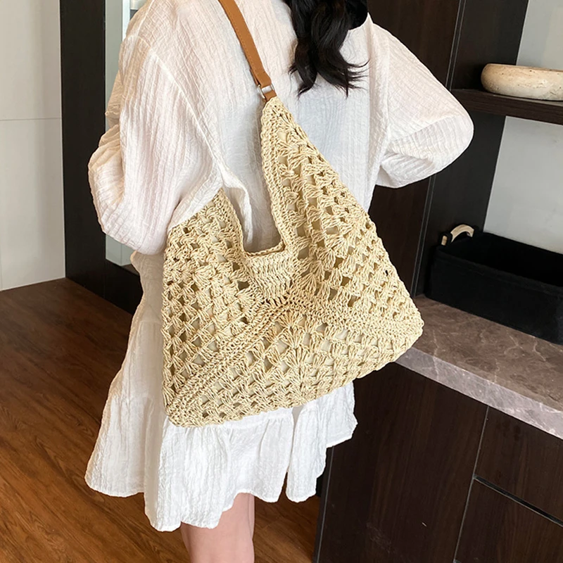 Bolso tejido de paja de verano - Luxury Beach Bags Ysl reseña y precio