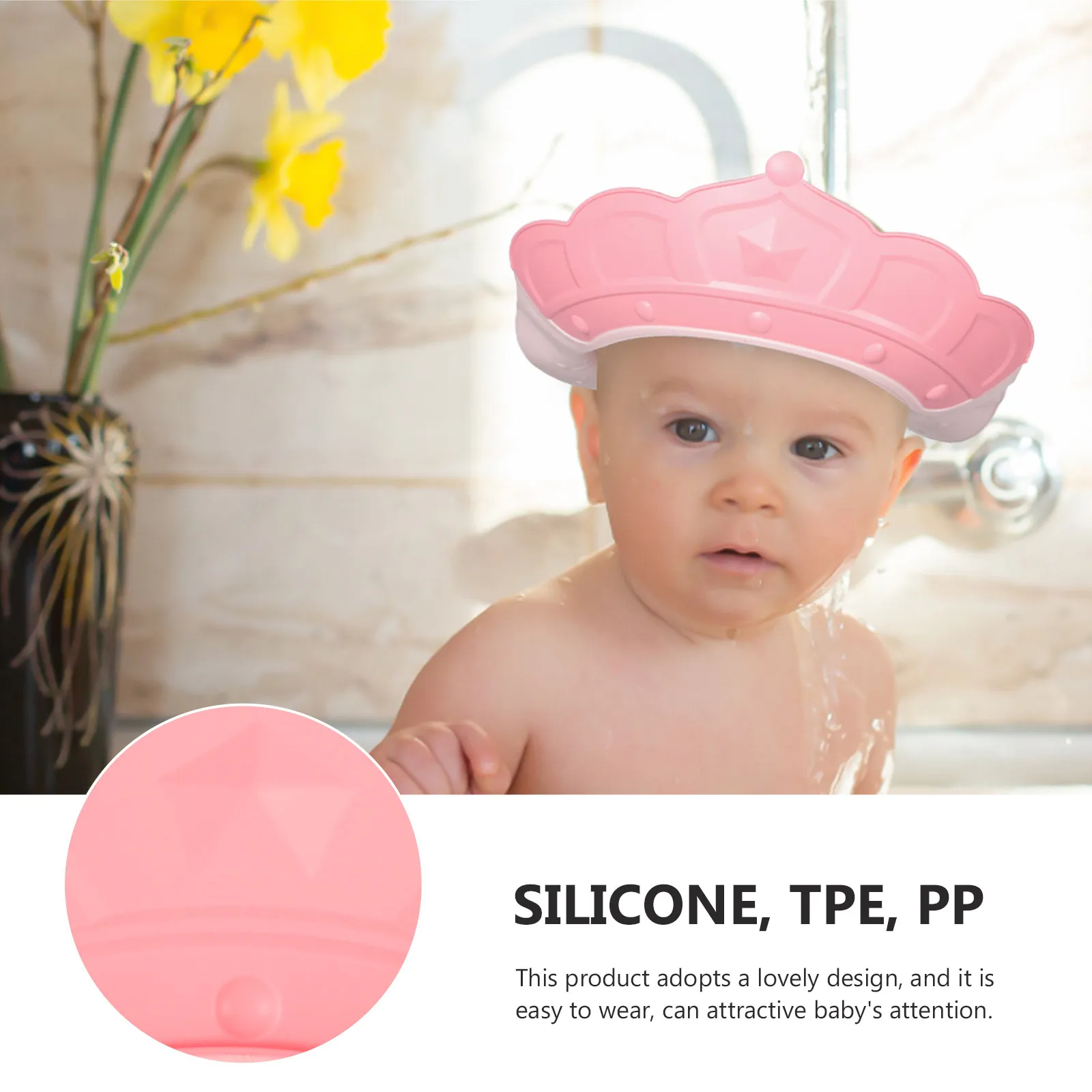

2Pcs Shampoo Caps for Kids Baby Bath Visor Hair Washing Station Leakproof Design Portable Bathe Hat for Children Shower Time