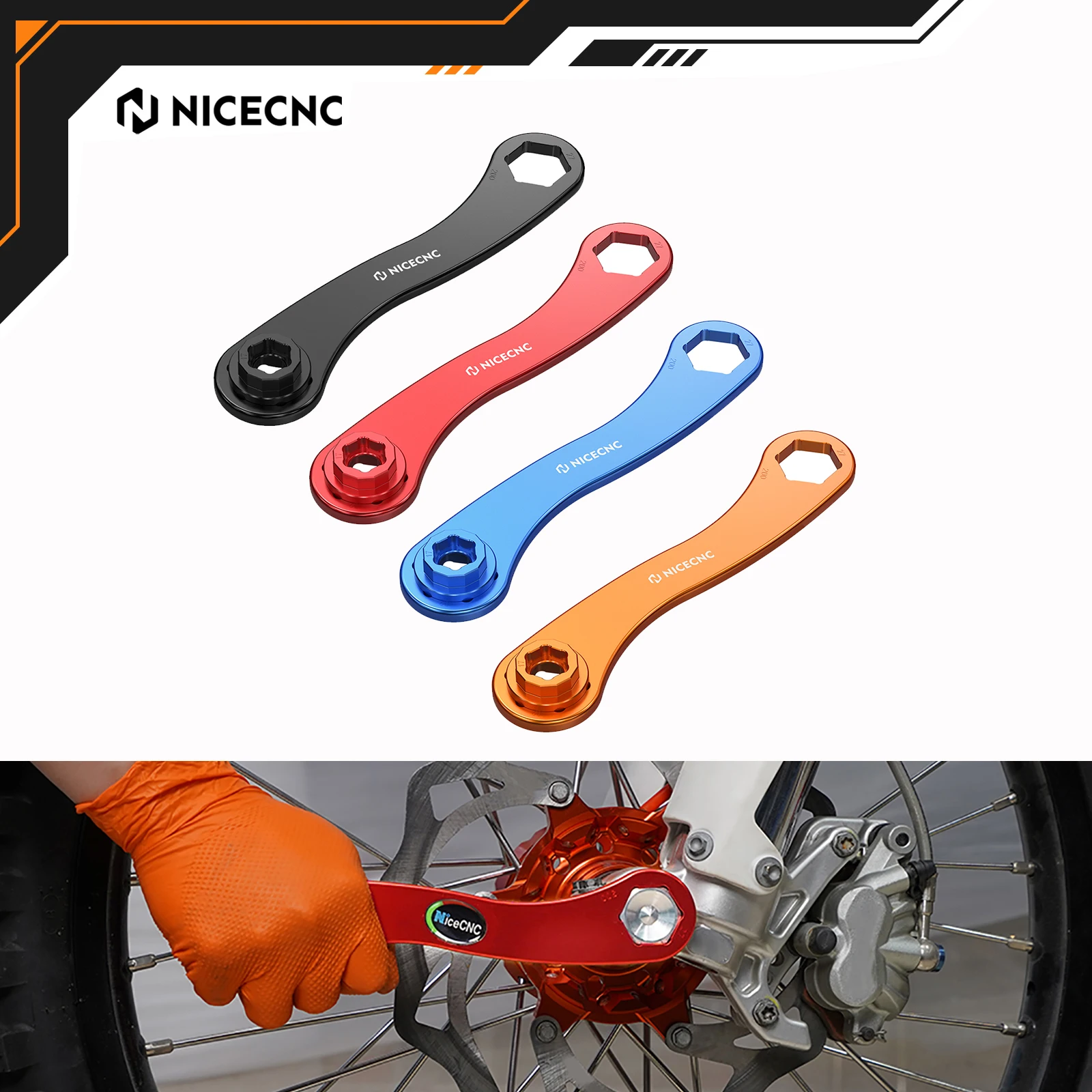 Image of NICECNC 17-27-32mm Vorderrad Hinterrad Achse Schlüssel Werkzeug Spanner Entfernung Für KTM 690 790 890 990 1090 1290 Abenteuer DUKE SUPERMOTO