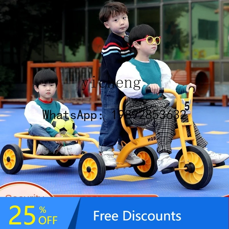 دراجة ثلاثية العجلات لرياض الأطفال مع دلو يمكن أن تأخذ عربة تعليمية لمرحلة ما قبل المدرسة للأطفال #1