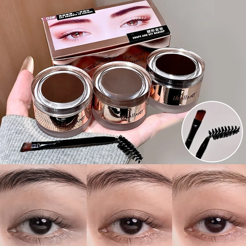 Two-in-one eyebrow cream and eyebrow gel, wild eyebrows from Europe and America, shaping and thickening eyebrow gel