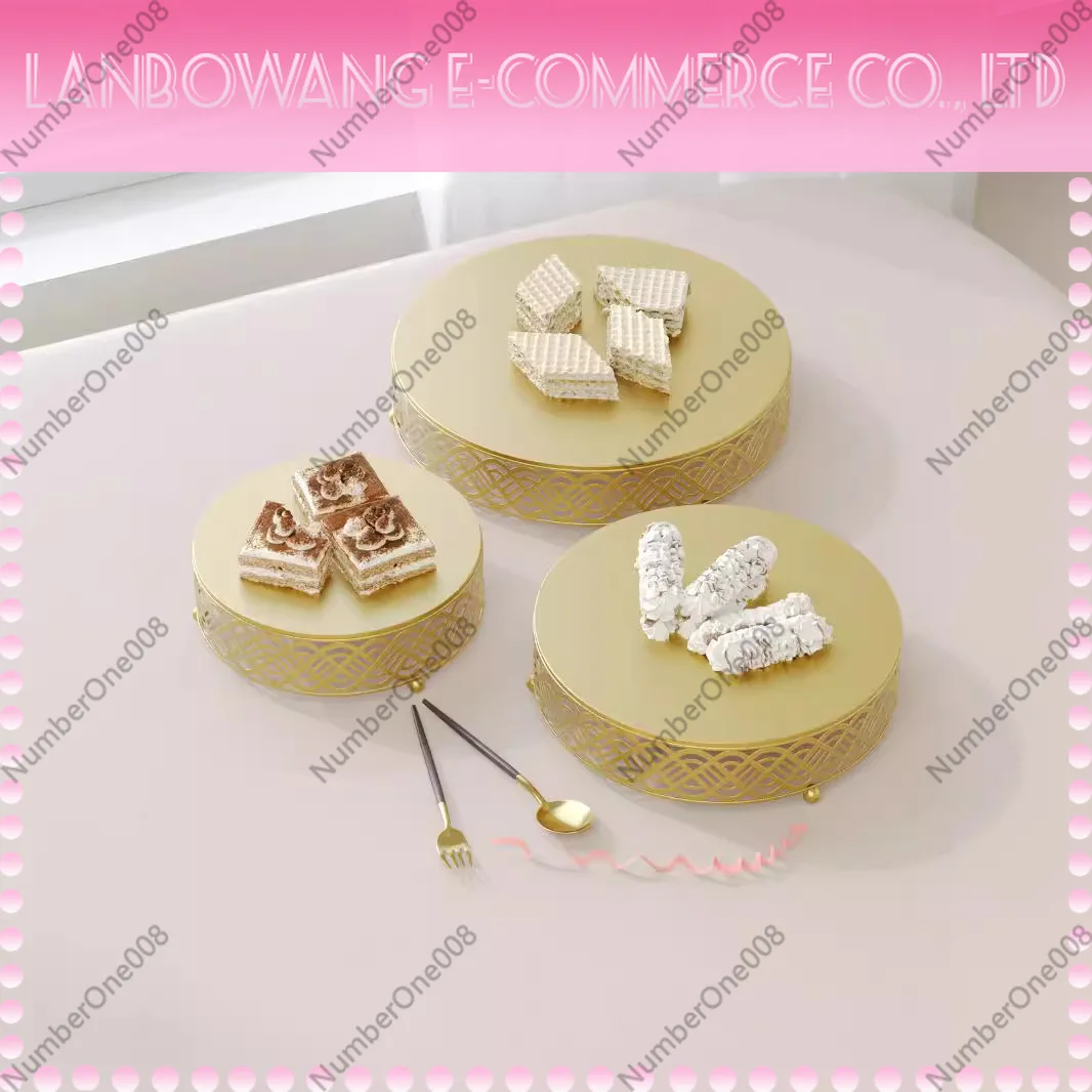 Gold Vintage 3 Tier Cake Stand， Elegant Wedding Dessert Display Stand， Party Buffet Table Decor for Bakery Shop