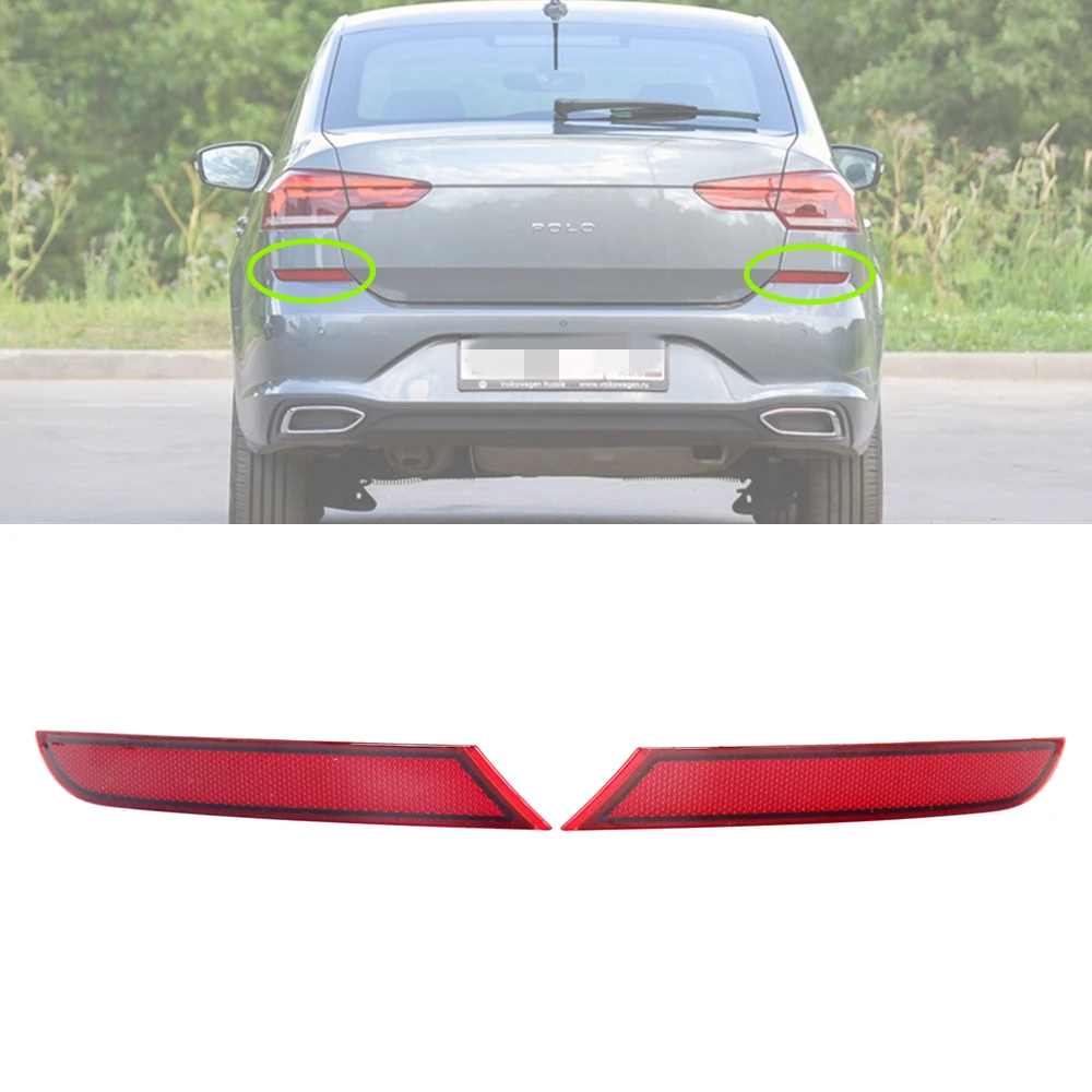 

Bumper Light For VW Polo Sedan 2020 2021 2022 Car-Styling Rear Bumper Reflector Light 6N5945105/6N5945106