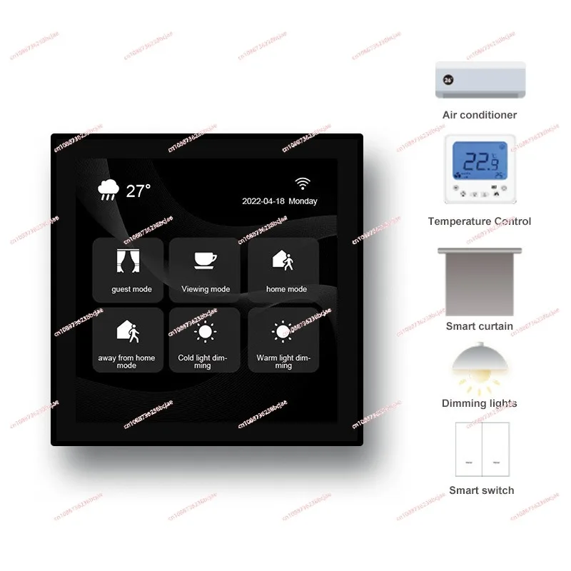 Home Automation Touch Panel Tuya Zigbee 4 Inch TFT Lcd Smart Home Touch Panel