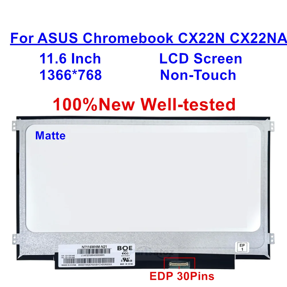 

NT116WHM-N21 Светодиодный ЖК-экран для ноутбука ASUS Chromebook CX22N CX22NA без сенсорной панели