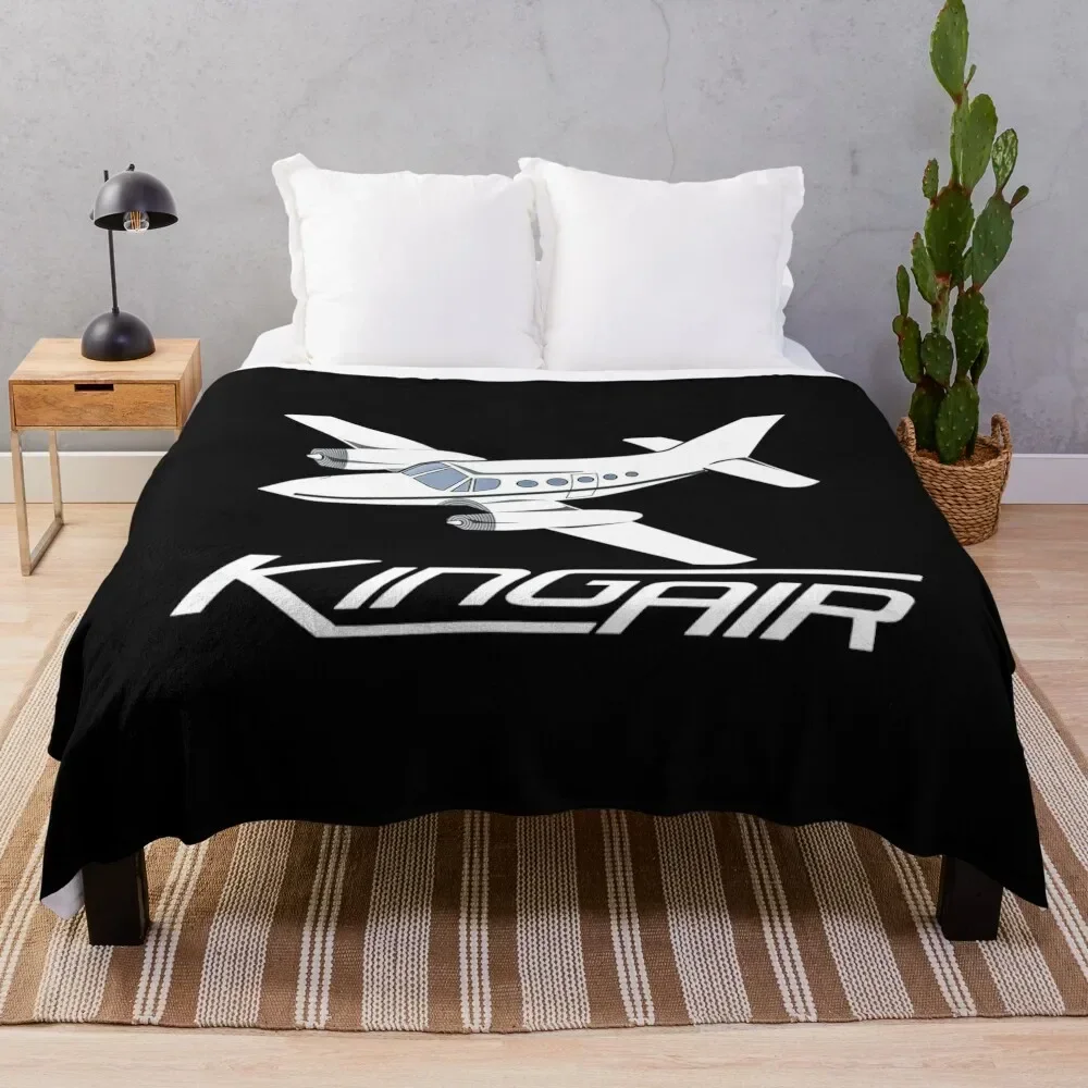 King Air Aircraft Throw Blanket sofa bed Heavy Plaid on the sofa Luxury Throw Blankets