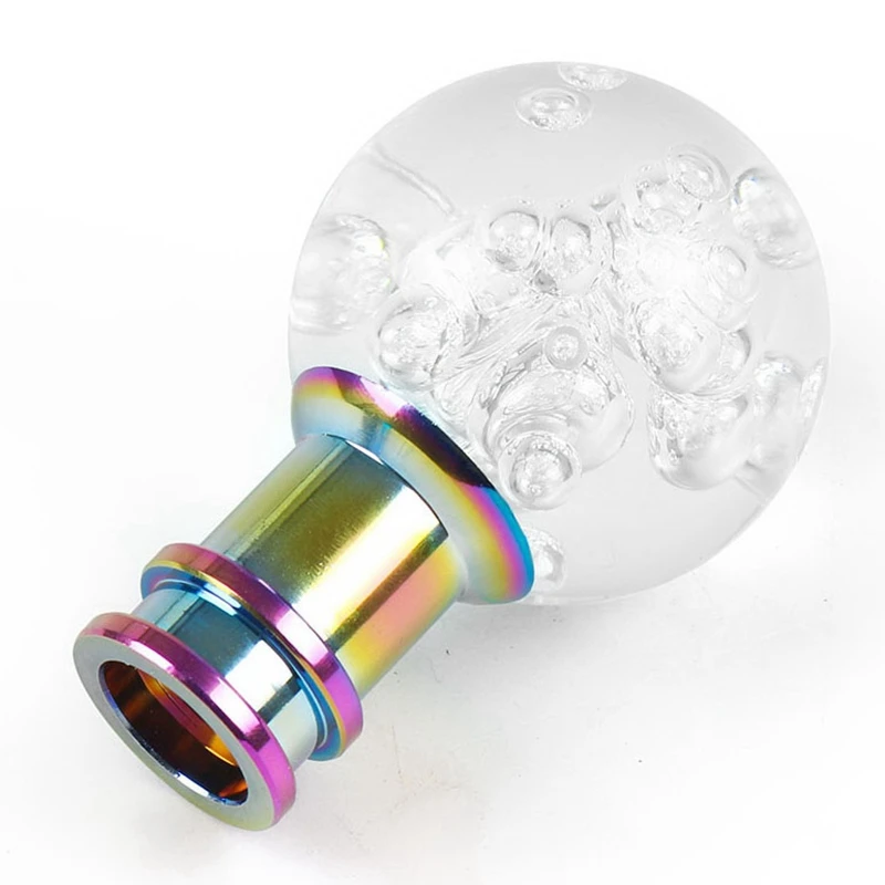 Universal Shift Knob Shift Lever Knob Acrylic Shift Knob Transparent Crystal Bubble Gear Shift Knob