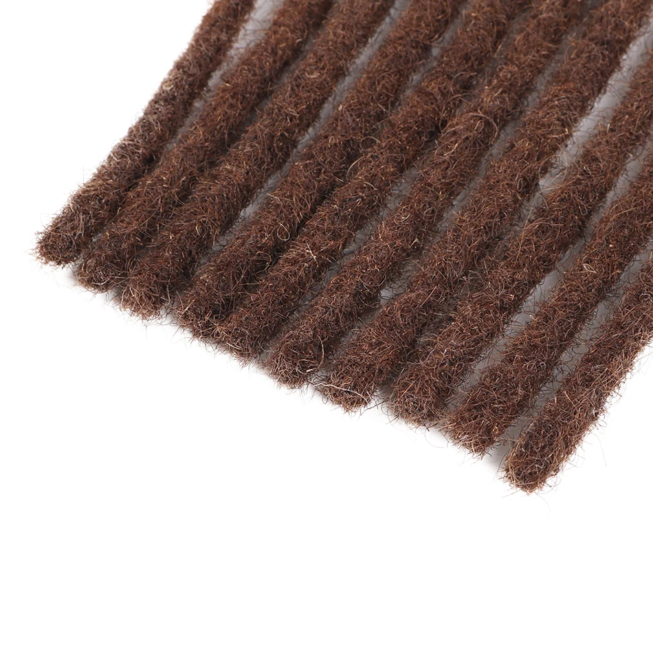 0,4 cm Loc Extension Ludzkie włosy 8 cali 10 pasm Pełne ręcznie robione Faux Locs 100% ludzkich włosów Przedłużanie dredów dla mężczyzn Kobiety