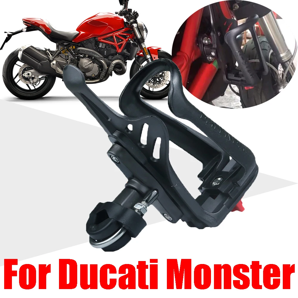 For Ducati Monster 821 797 796 795 696 1200 1100 Accessories Beverage Water Bottle Cage Support Drink Cup Holder Stand Bracket