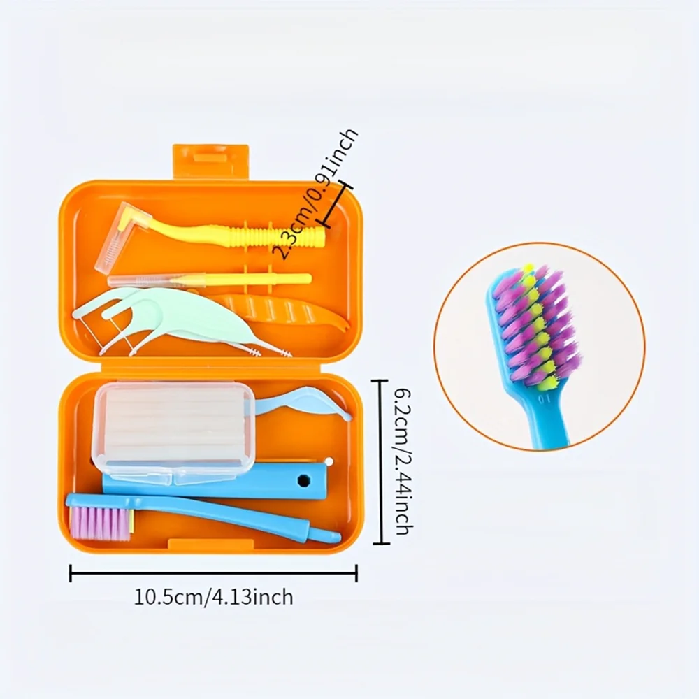 All-Round Oral Dental Cleaning Kit Portable Orthodontic Oral Cleaning Easy to Maintain Dental Health Oral Cleaning Care