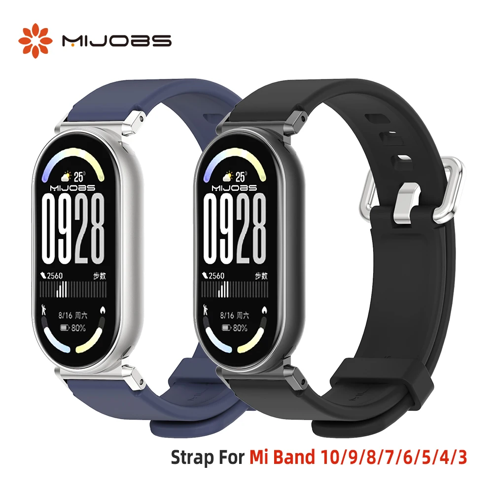 

Wrist Strap for Mi Band 10 Watchband for Mi Band 9 10 Silicone Watch strap For Mi Band 8 9 10 NFC Global Version Accessories
