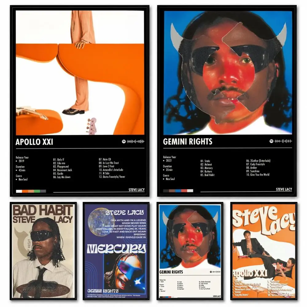 R&B Singer S-Steve Lacy singer Poster Room Decor Home Wall Art Printing Waterproof Garage BedRoom Posters Gift