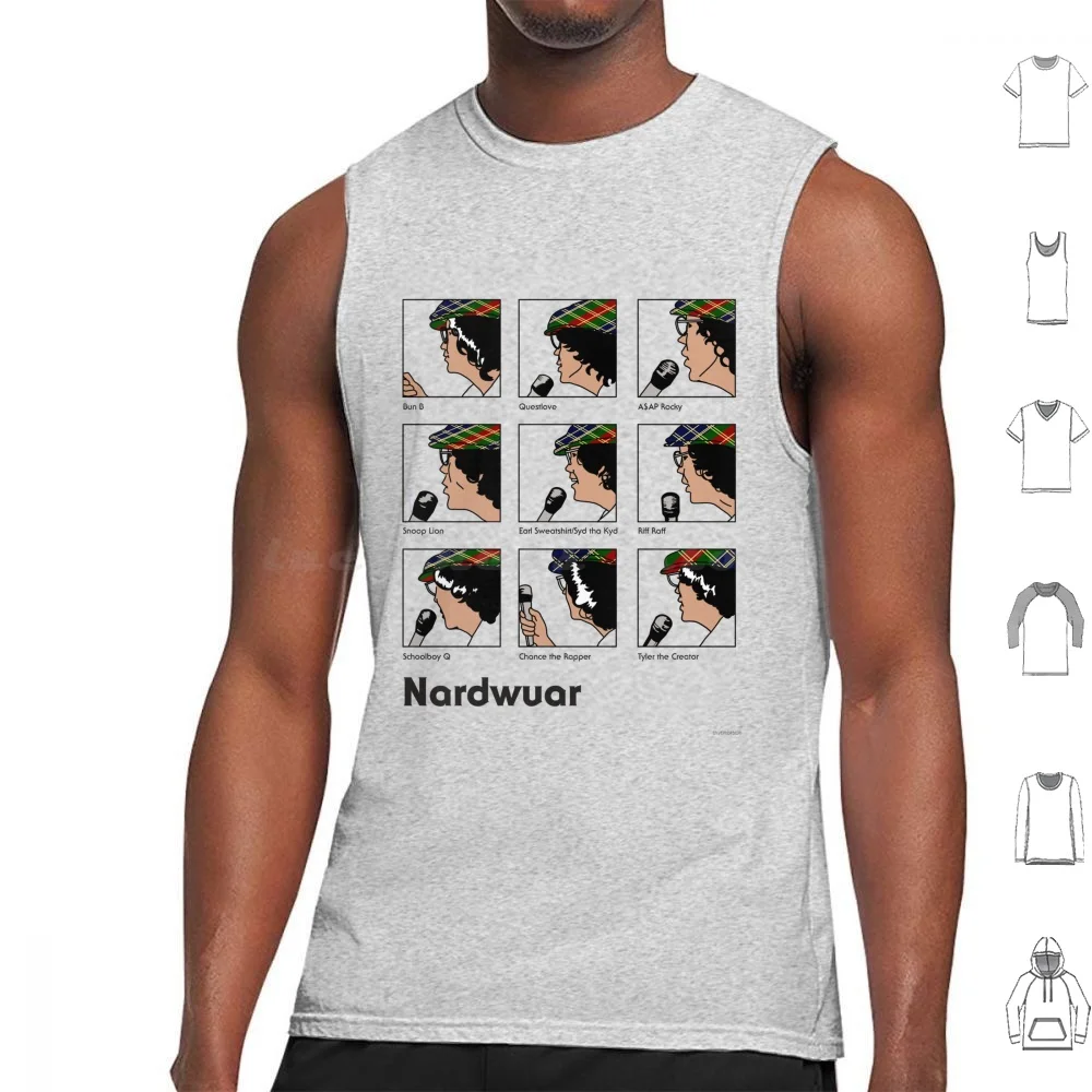 Nine Nardwuars Tank Tops Print Cotton Nardwuar Music Interviews Journalism Hip Hop