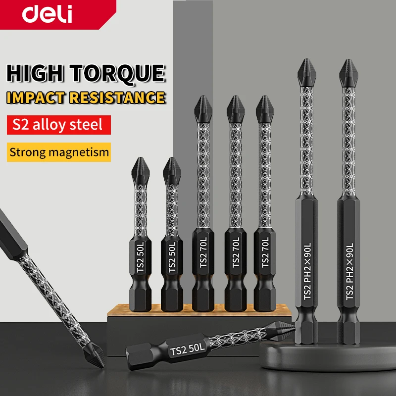50/65/70/90/150mm Anti-Slip Shock-Proof Bits Screwdriver Bits High Hardness Strong Magnetic Alloy Steel Screwdriver Set
