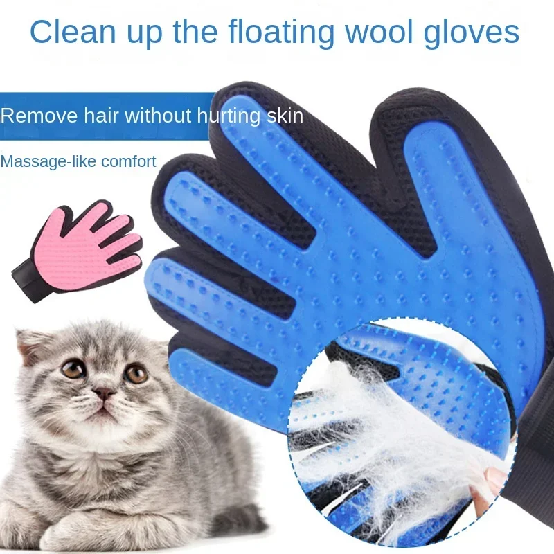 Pet Grooming Glove Brush for Cats and Dogs - 2-in-1 Hair Removal Glove With Massage and Hair Removal Functions Pet Dog Products