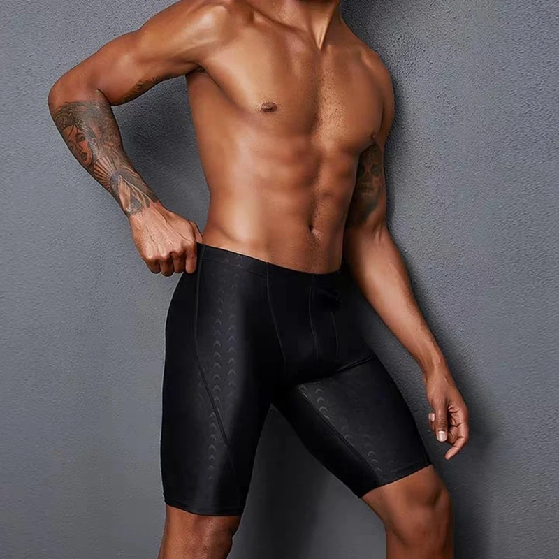 AED2-Quick Dry Swim Jammers For Men, Shark Grain Men Swim Trunks Swimsuit Bathing Suits