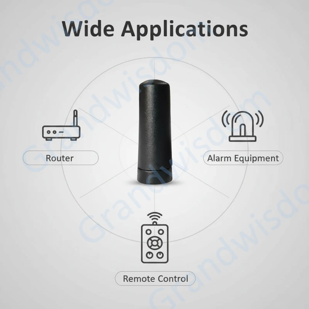 5 Stück/Set 433MHz Antenne 2~3dBi Mini SMA Stecker Stubby 433 IoT Antenne Richtantenne für Drahtlose LoRaWAN Wasserzähler-Alarme – Detail 6
