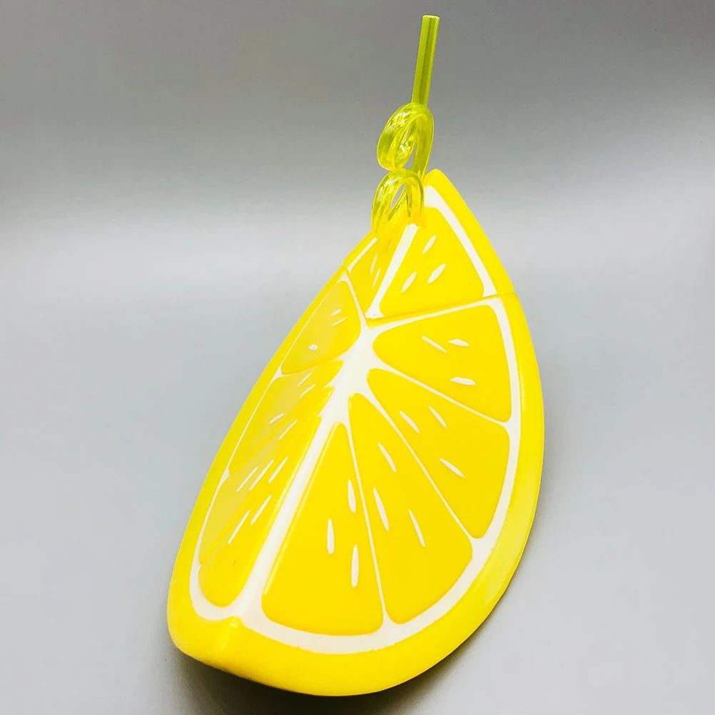 

Lemon Shaped Cup 20Oz Plastic Fruit Shape Beverage Decorative Party Drink For Hawaiian Beach Party Luau Fruit Cups Wine