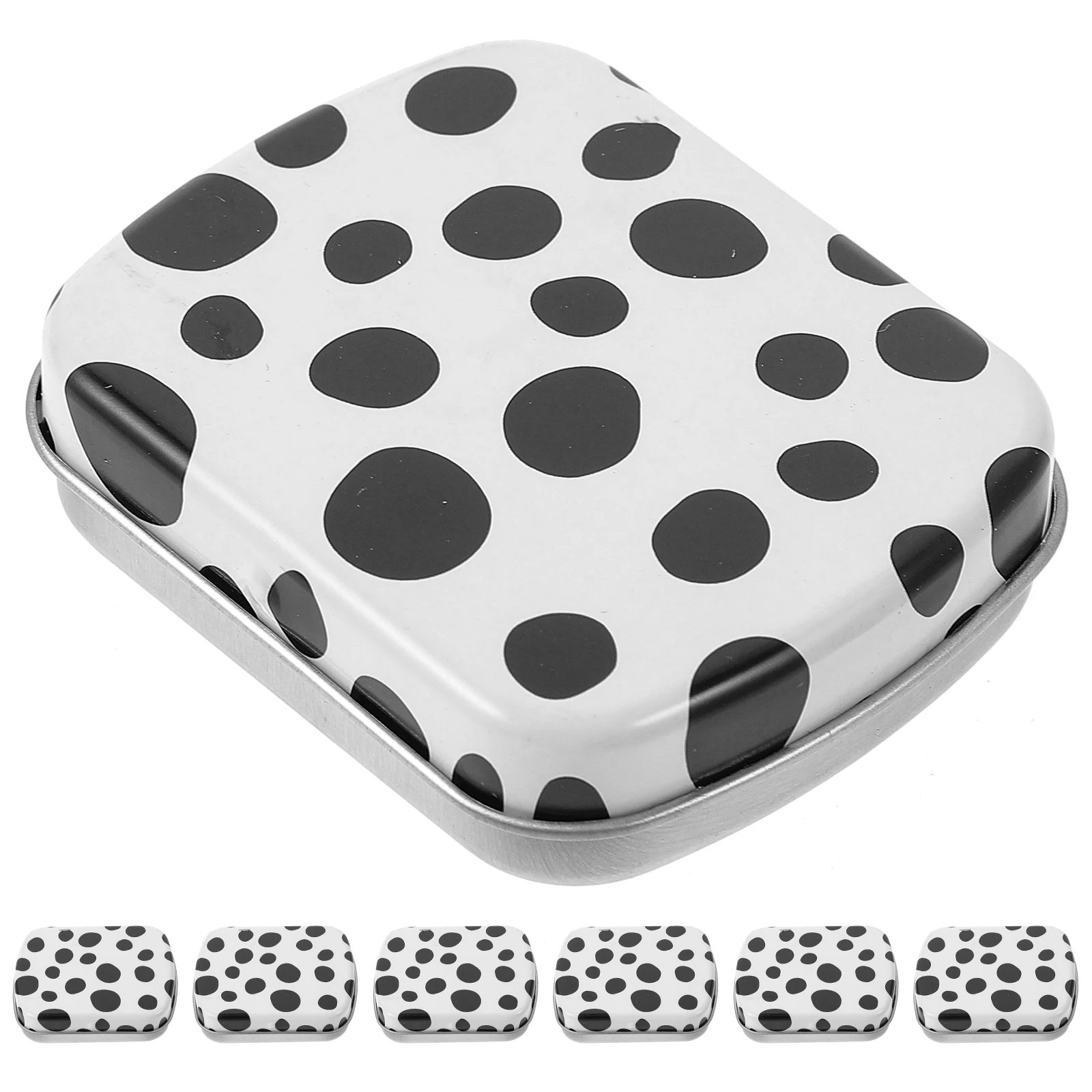 

6pcs Iron Candy Storage Boxes Small Metal Tin Organizer Box For Office Home Accessories Spices Samples Keys Container