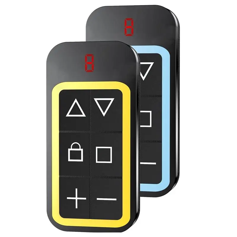 A92Z Rechargeable Garage Door Remote Control Copier, 2-Pack, 8 Channels, 50M Range, For Most Openers