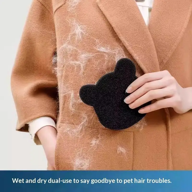 8Pcs Reusable Clothes Sofa Cat Dog Hair Cleaning Sponge Pet Hair Remover Bear Shape Laundry Ball Washing Machine Lint Catcher