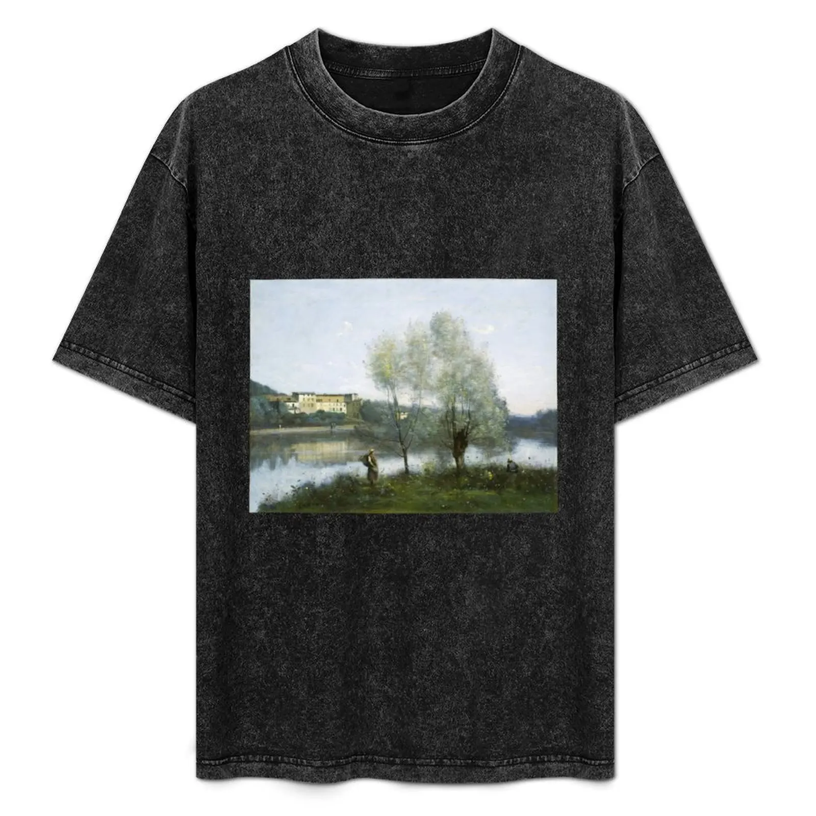 Camiseta Ville-d'Avray by Corot, camiseta casual da moda de verão