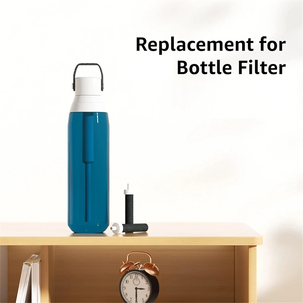 بديل لفلتر المياه بريتا، فلتر زجاجة المياه BB06 ذو جوانب صلبة، من الفولاذ المقاوم للصدأ وفلتر زجاجة رياضية، 4 عبوات GSY