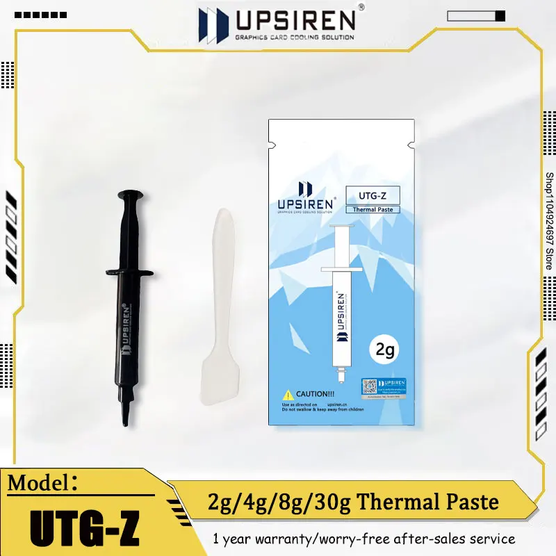 

UPSIREN UTG-Z Thermal Paste 2g/4g/8g Suitable For CPU Chip Host Laptop Graphics Card Liquid Silicone Paste Free Tool Scraper
