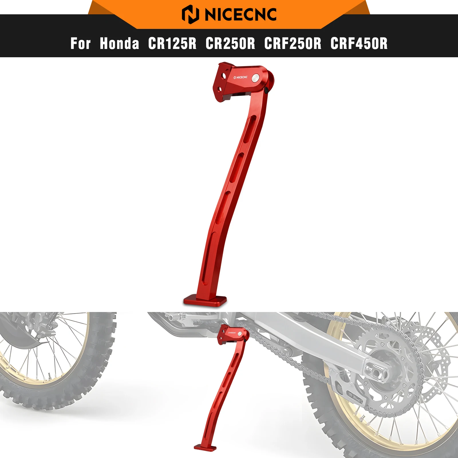 

NICECNC For Honda CRF250R CRF450R CRF 250R CRF 450R 2013-2018 CRF450RWE 2019-2020 Motorcycle Aluminum Kickstand Side Stand