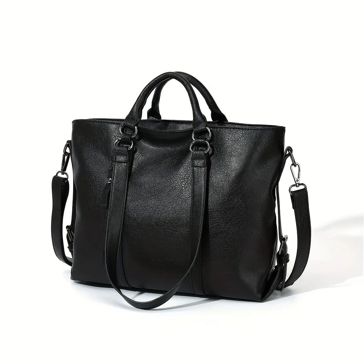 جديد 2024 حقيبة يد نسائية عالية الجودة حقيبة حمل نسائية أمريكية ريترو Sle لينة بولي Leather جلد الاستخدام اليومي حقيبة كبيرة غير رسمية