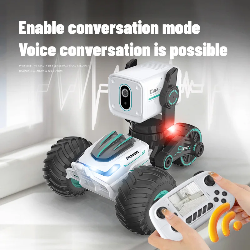 OBEST Coche Teledirigido Con Cámara WiFi Y Pantalla 2.4” - Transmisión FPV Y Función Derrape, Incluye Tarjeta De Memoria