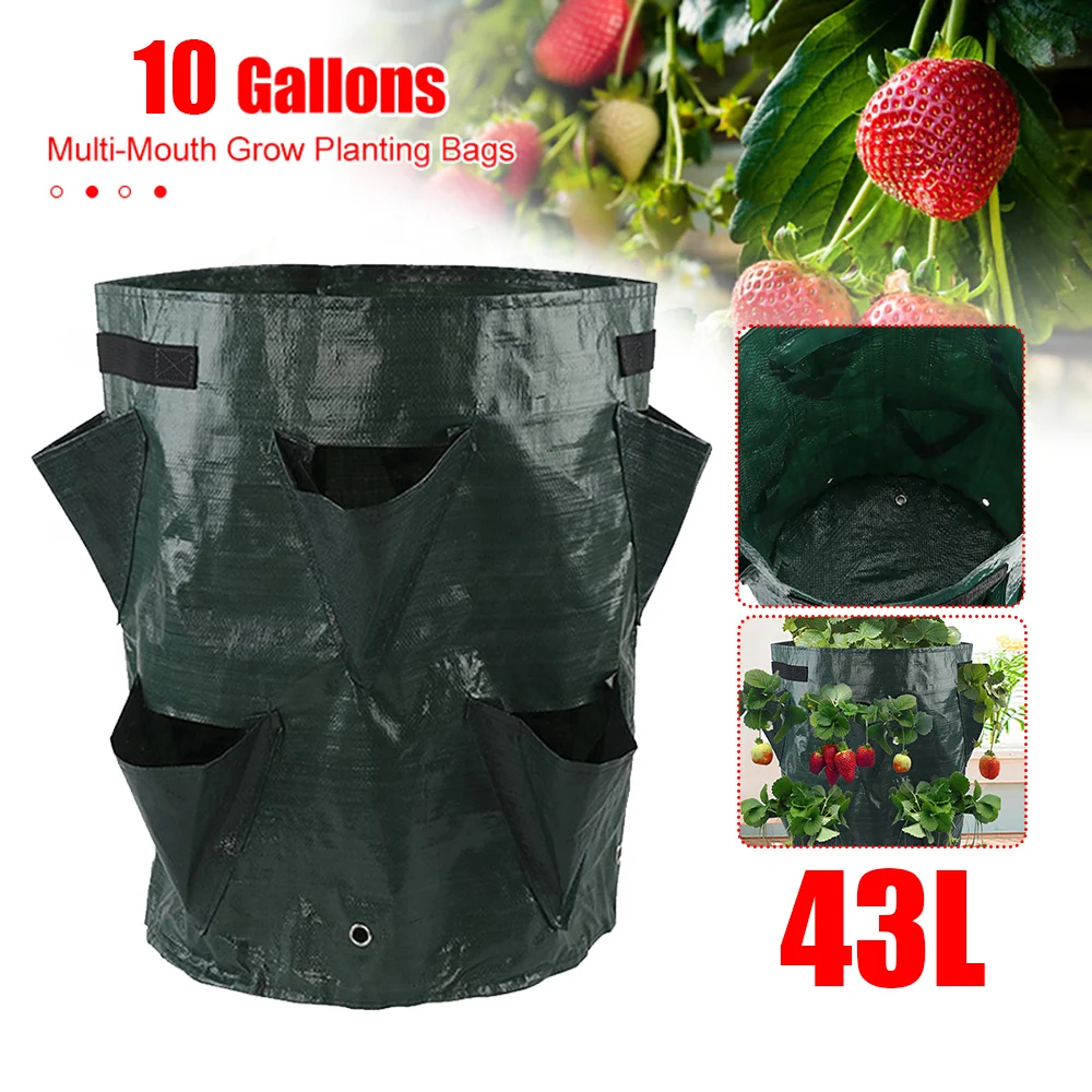 Multi-Mouth Grow Bag 5/7/10 Planting Bags Gallons Strawberry Tomato Growing Bag Reusable Gardens Balconies Flower Herb Planter
