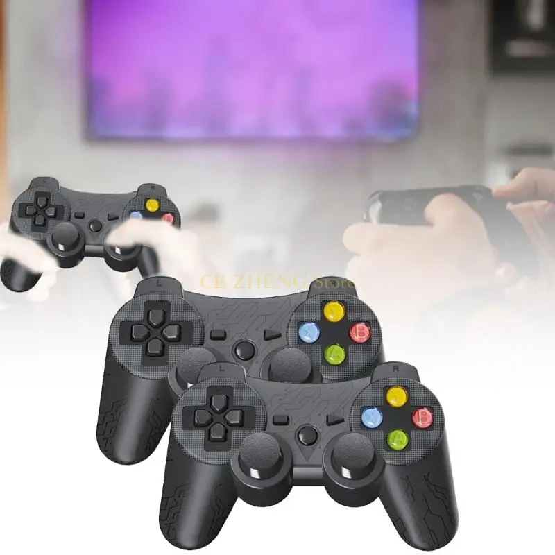 E56B 2 Pack High Repreenive 2.4g اللاسلكي وحدة تحكم قابلة للشحن مناسبة لجهاز الكمبيوتر المريح قبضة واهتزاز مزدوج