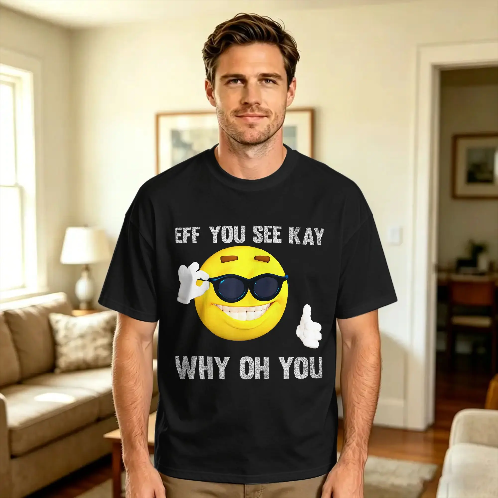 Eff You See KAy Why Oh You T-Shirt Summer  Vintage T Shirts Pure Cotton Hip Hop Tee Shirt For Man Printed Tops