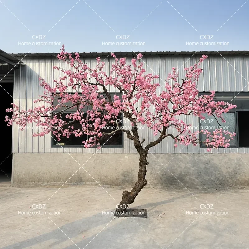 Large Artificial Cherry Blossom Tree Fake Flower Plant for Indoor Outdoor Floor Decoration Shopping Mall Hotel Home Simple