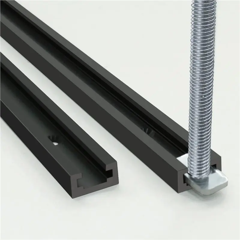 AA19 2X T Track Woodworking T-Slot Slide Track Miter Aluminium T-Track,19X9.5Mm T-Slot Miter Track Jig T Screw Fixture Slot