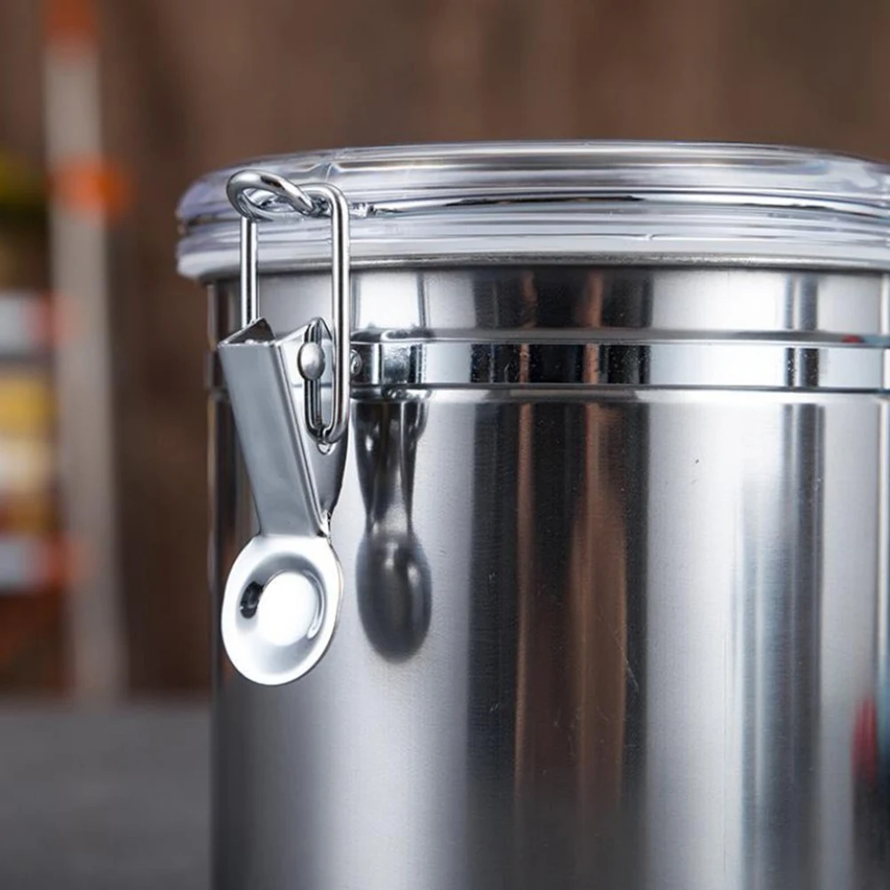 

Stainless Steel Sealed Food Containers Airtight Cans Coffee Beans Tank Tea Leaf Container Home Kitchen Tool 5 Inches Extra Large