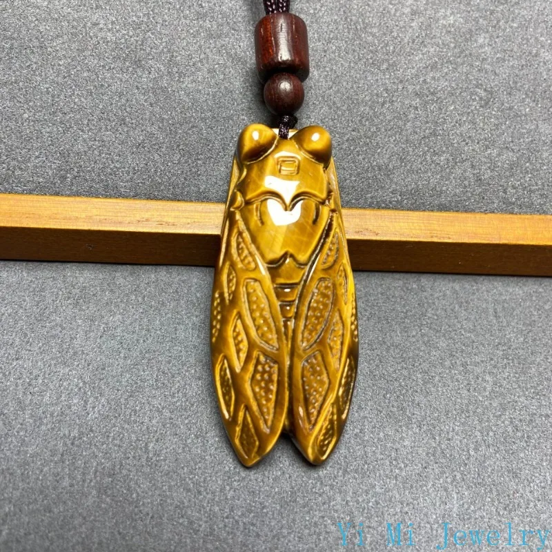 100% Authentic South African Tiger Eye Stone Pendant for Men and Women Fashionable and Charming Jewelry Jade Necklace 3