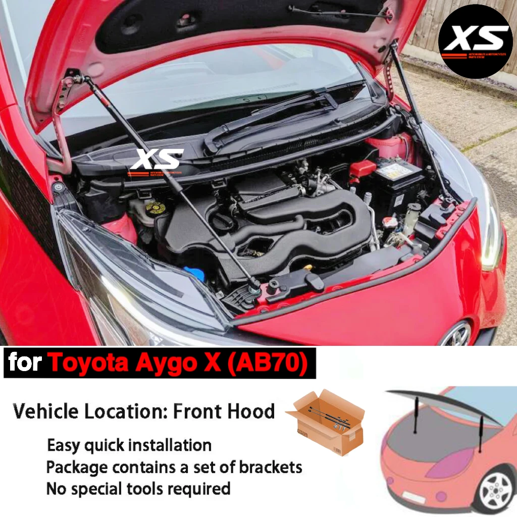 Bonnet Struts For Toyota Aygo X AB70 2022 2023 2024 2025 Front Hood Modify Shock Damper Lift Supports Cylinders Prop Rods Spring