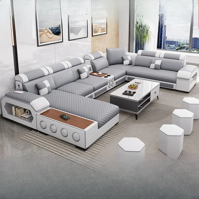Simple anti-cat scratch technical fabric removable and washable fabric sofa living room size combination furniture