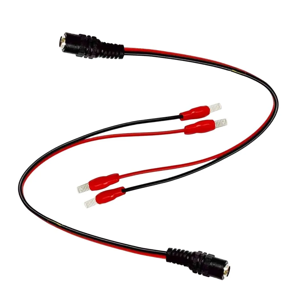 2pcs Rubber Charging Cable for For battery Power Tools with DC Port Support for 5.2x2.1mm and 5.5x2.5mm Connectors