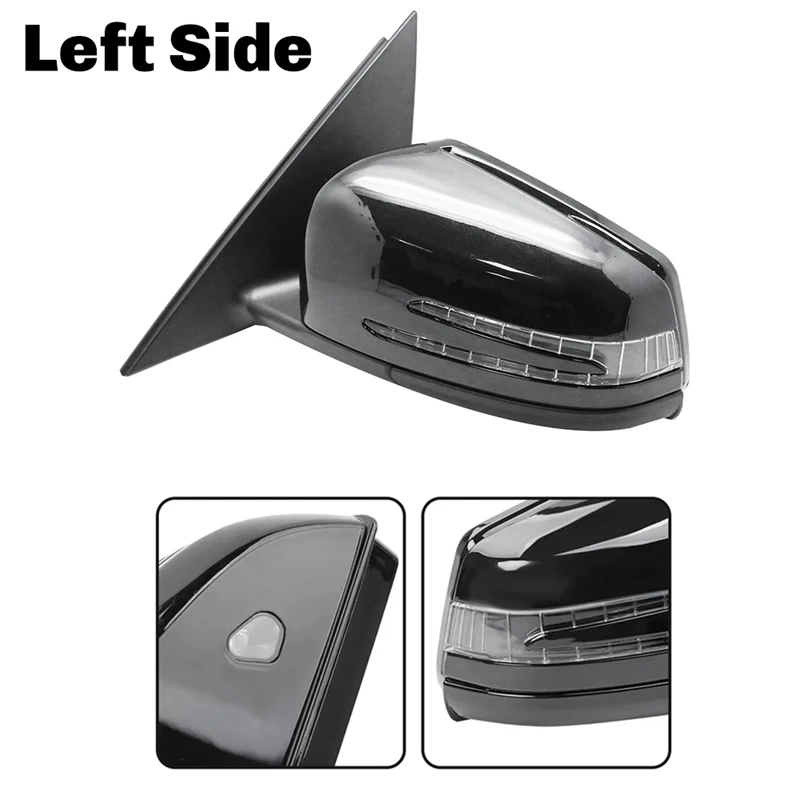 For Mercedes Benz W204 C-Class C200 C250 2011-2014 Car Door Power Folding Rear View Mirror Assembly W/Floor Light