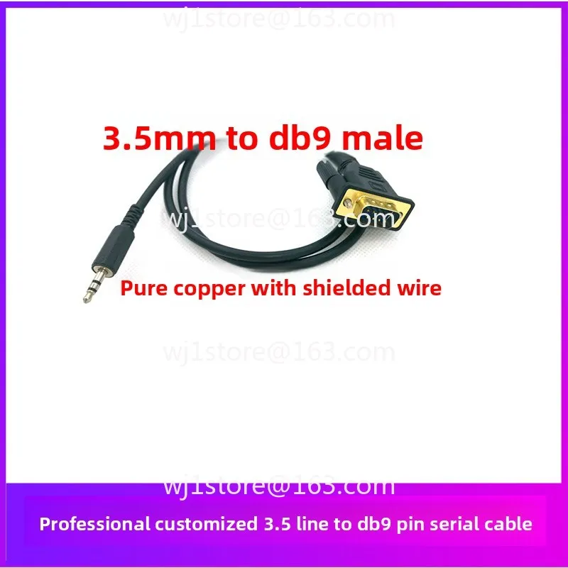 3.5 to 9-pin male serial port to RS232 cable DB9 hole female 3.5mm to 9pcom audio cable
