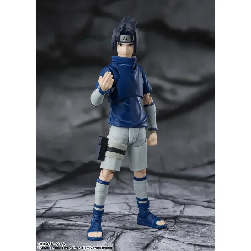 Originele Bandai Naruto SHF Uchiha Sasuke Bloed van Genius Ninja Action Figure Collection Model Kindercadeau