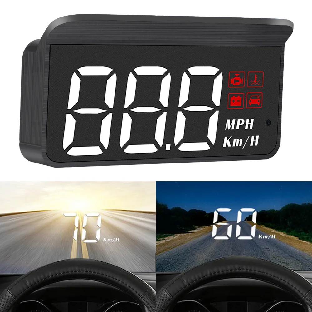 Car RV OBD2 HUD Overspeed ​​​​Warning Windshield Projector Overspeed Warning Digital Electronic Head Up Display Auto Accessories