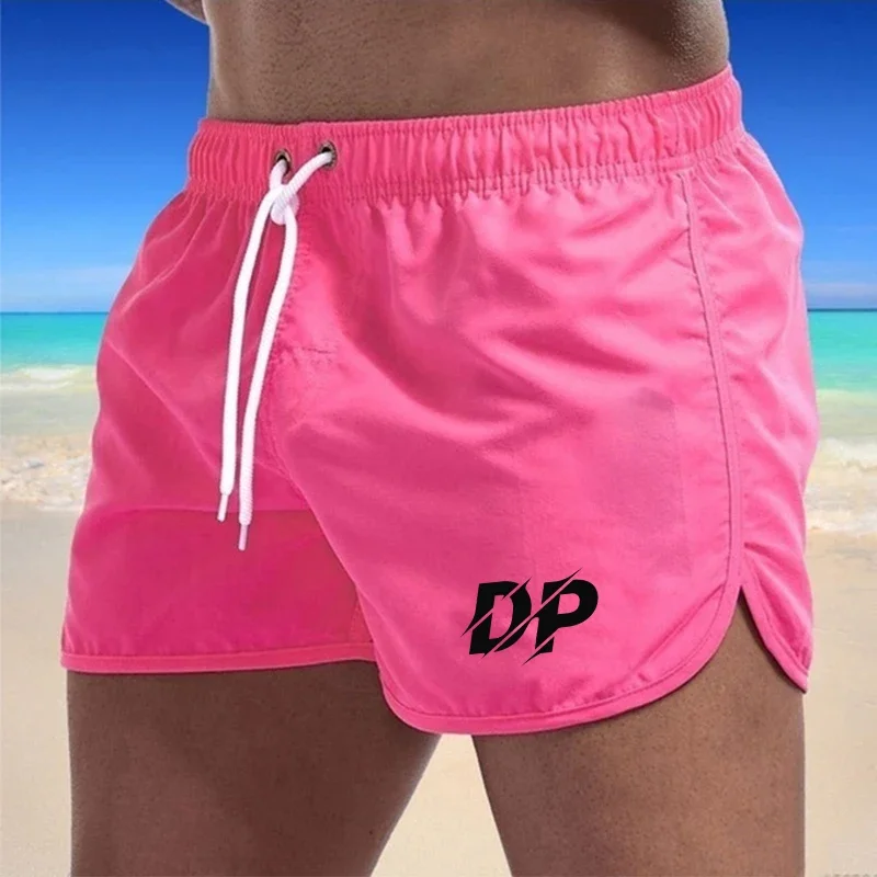 Summer men's beach pants, swimming and fitness pants, fast drying swimming, men's surfing, rope pulling, fashionable sports