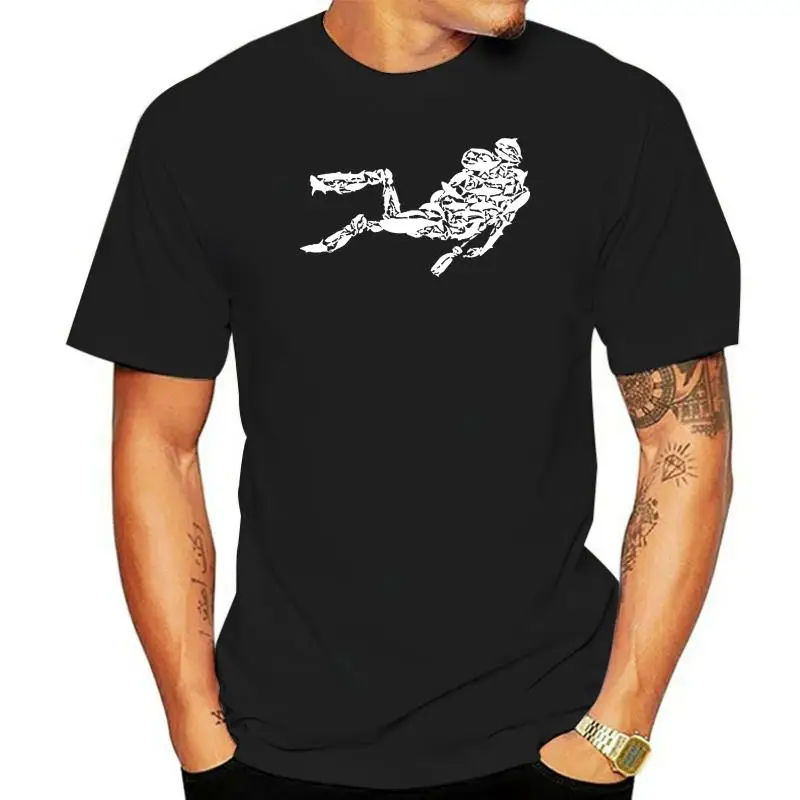 

2019 Hot Sale New Men T Shirt New Fashion Men Men T Shirt Scuba Diver Graphic T-Shirt Shark Whale Dolphin Divers Tee