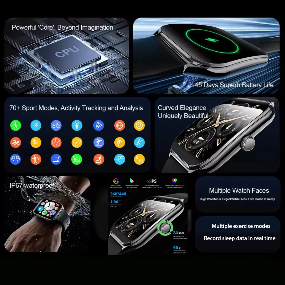 원래 남자 IP67방수 혈압 Smartwatch 여성 심박수 모니터 피트니스 트래커 시계 스포츠 ForXiaomi Android IOS