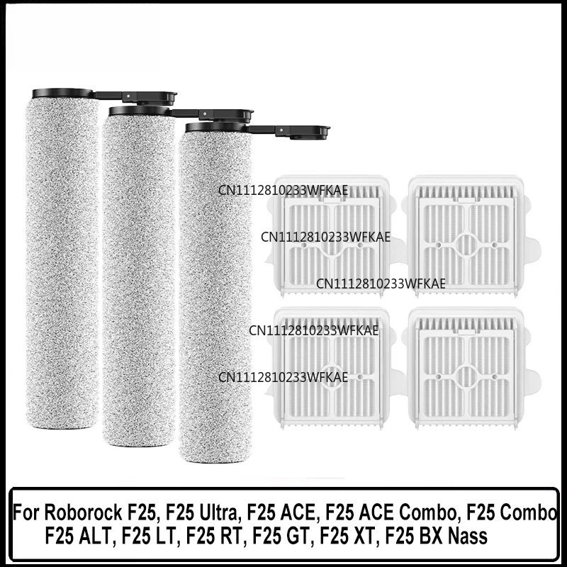 For Roborock F25 ACE F25 Ultra, F225 Combo/ALT/LT/RT/GT/XT/BXNass Replacement Brush Roller, For Wet/Dry Vacuum Cleaner Parts
