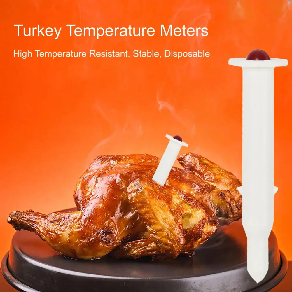 4Pcs Food Thermometers  High-temperature Resistance   Turkey Temperature Meters Pop-up Poultry Temperature Meters Timers